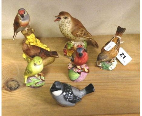 Five Royal Worcester Birds and Goebel Bird