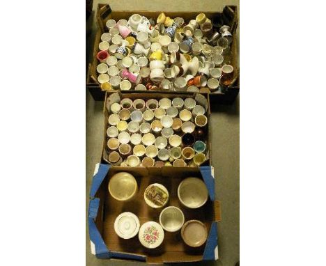 Large Collection of Egg Cups including Doulton, Royal Copenhagen, Worcester, etc