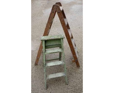 Two Small Wooden Step Laddrs