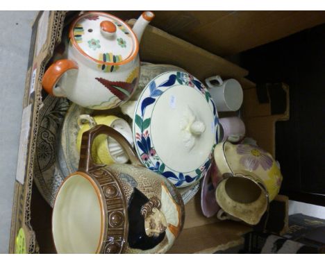 Box of Ceramics including Sylvac, Coronation and Meat Plates