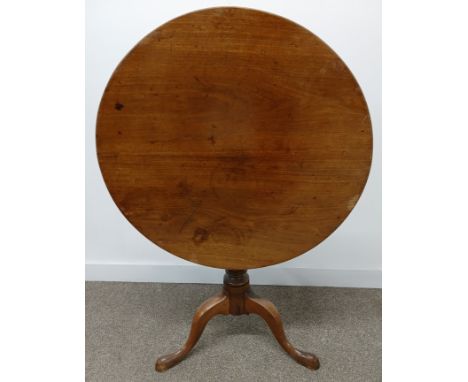 George III mahogany tip top table on tripod base