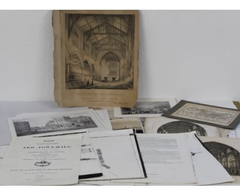 Large collection of ephemera, brochures and books relating to Louth, Louth Grammar school, Almanacs, Lincoln Wills 1601-1652,