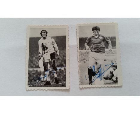 A. &amp; B.C., 1973 Footballers (facsimile signatures), George Graham &amp; Willie Morgan (both Manchester  United), serrated
