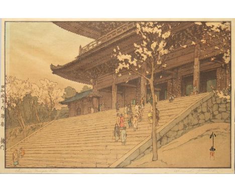 AFTER HIROSHI YOSHIDA (1876-1950)SHOWA ERA, 20TH CENTURYTwo Japanese oban yoko-e woodblock prints, the first entitled 'Omuro'