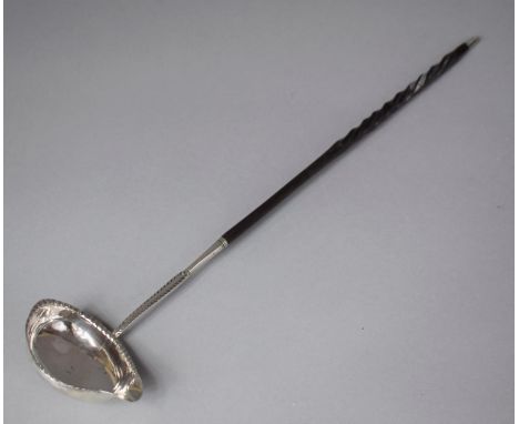 A Late 18th Century Silver and Baleen Handled Toddy Ladle by Thomas Morley, Hallmark for London 1780 