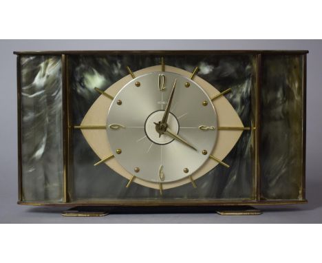 A Vintage Metamec Mantle Clock with Battery Movement, 27.5cm Wide 