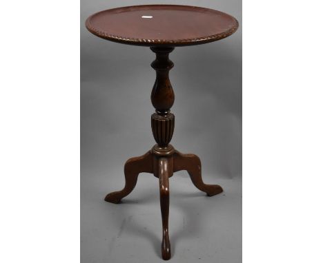 A Reproduction Mahogany Tripod Wine Table, 52cm high 