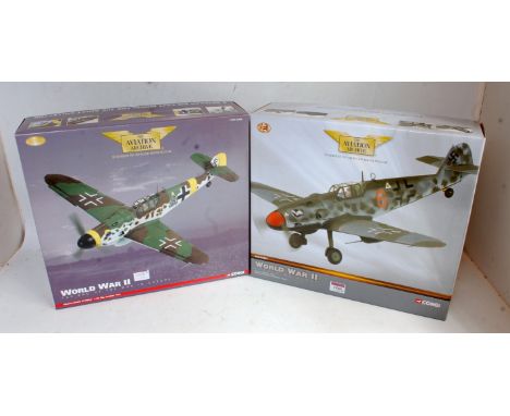 A Corgi Aviation Archive WWII 1/32 scale boxed aircraft group to include No. AA34901 Messerschmitt BF109G (Red Six), and a No