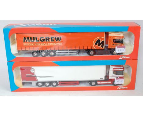 A Tekno 1/50 scale boxed road haulage diecast group to include an Irish Collection No. 16 McGeown Scania R164L V8 550 Topline