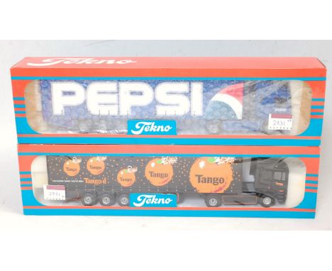 A Tekno The British Collection boxed 1/50 scale road haulage group to include No. 67 a Tango ERF EC H527 tractor unit with cu