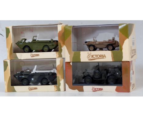 14 various boxed Victoria 1/43 scale military diecasts to include a Dodge WC56 open command car, a Jeep GPA Amphibian US Army