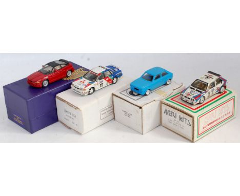 Four various boxed 1/43 scale kit built diecast to include a Voiturete Alfa Romeo ES30 Zagato Prototype, a Silhouette Miniatu