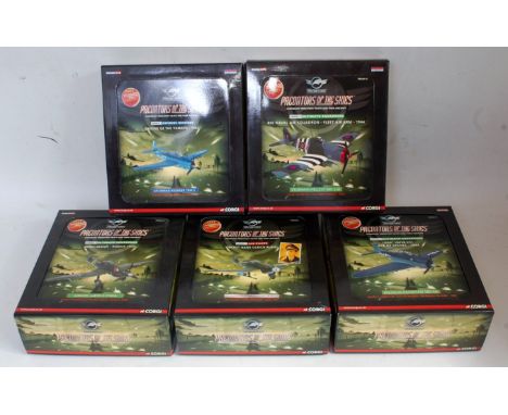 A Corgi Aviation Archive 1/72 scale boxed Predator of the Skies aircraft group, five boxed as issued examples to include PR99