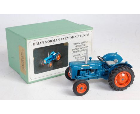 A Britain Norman farm miniatures 1/32 scale white metal and resin model of a Fordson Dexter 3 cylinder diesel tractor compris