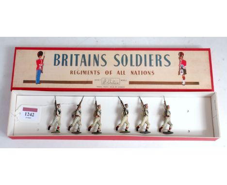 A Britains soldiers Regiment of all Nations set No. 80 White Jackets of the Royal Navy comprising of six various figures runn