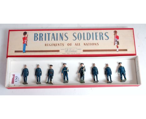 A Britains from set No. 2011 and No. 2073 Royal Air Force personnel, eight various figures to include marching officer with s