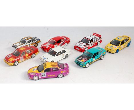 Eight various 1/43 scale white metal resin and diecast kit built and later adapted racing cars, examples to include a Vitesse