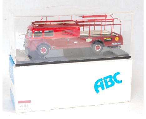 An ABC Modello Carlo Brianza 1/43 scale factory built model of a Camion Fiat 682 RN2 Scuderia Ferrari 1958 race car transport