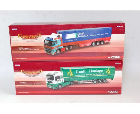 A Corgi Toys 1/50 scale modern release road transport diecast group, four examples, all appear as issued in original window o