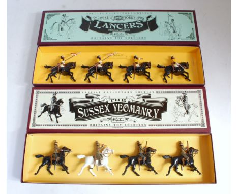 Four various boxed Britains modern release soldier gift sets to include Ref. No. 8829 The Second Life Guards, No. 8821 Fifth 