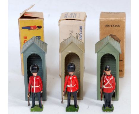 Two trays containing a quantity of various Britains lead and hollow cast figures to include Britains Band of the Line plus Br