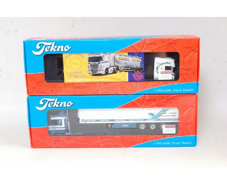 A Tekno 1/50 scale boxed road haulage diecast group to inlcude Model No. 55871 O'Toole Transport Scania R1434 50 streamlined 