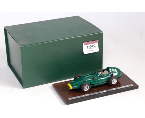 A Top Queens 1/43 scale factory built model of a Vanwall World Champion 1958 race car Ref. No. 430, housed in the original al