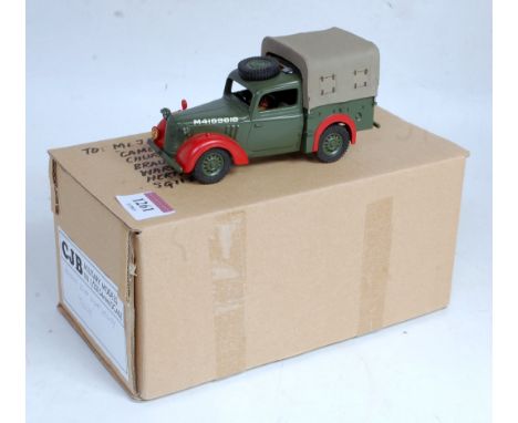 A CJB Military models 1:32 scale white metal and resin hand crafted model of an Austin 10HP light utility vehicle (Tilly) com