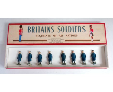 A Britains from Set No. 2011 Women's Royal Air Force figure group to include 8 various matching marching Women's Royal Air Fo