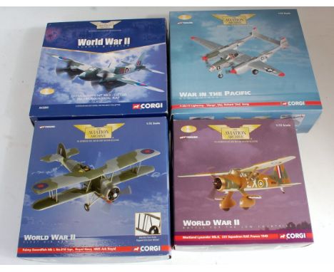 Eight various boxed Corgi Aviation Archive mixed scale diecast all appear as issued to include Ref. Nos. AA36301, AA36801, AA