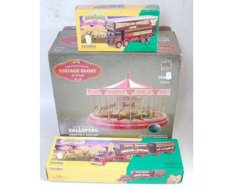 A Corgi 50th Anniversary limited edition Vintage Glory of Steam Anderton &amp; Rowlands steam gallopers play set, appears com