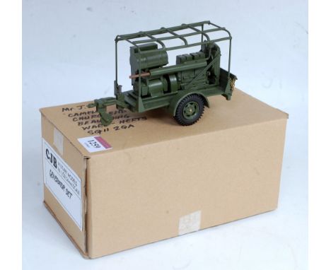 A CJB Military Models 1:32 scale hand crafted resin and white metal model of a military generator set comprising of military 