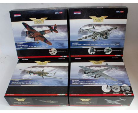 A Corgi Aviation Archive 1/72 scale boxed aircraft group, four examples, all appear as issued to include Ref. Nos. AA38402, A