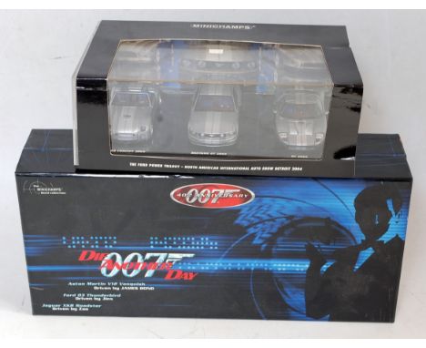 A Minichamps 1/43 scale three piece gift set boxed group to include the Ford Power Trilogy together with the 40th Anniversary