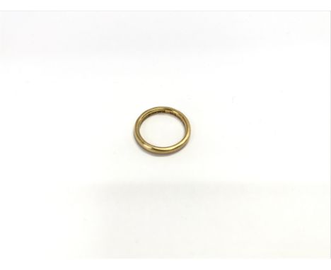 A 22ct gold ring approx weight 3.29 grams.