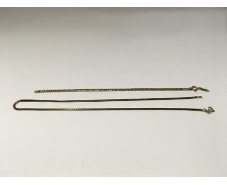 A 9ct gold s link necklace with a gold bracelet. Approx 8.2 grams.