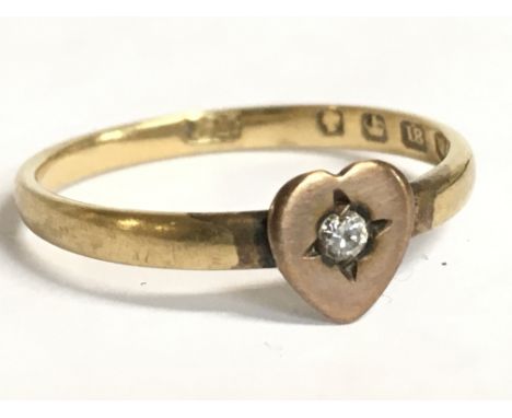 A rare Victorian Bunhead hallmarked 18 carat gold ring. 1.9g. Size O. Postage category A