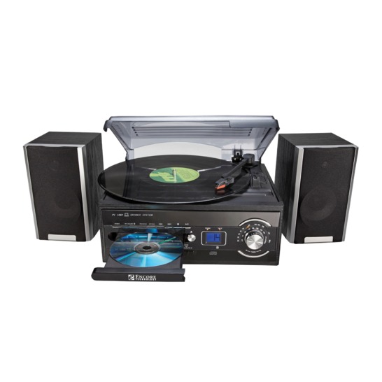 Encore Technology 5in1 Music System turntable, CD player, AM/FM