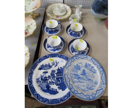 A collection of Royal Worcester, to include a blush ivory plate, cup and saucer, and plate decorated with chinoiserie scenes&