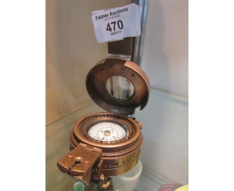 Heavy brass military compass