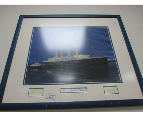 Framed limited edition Titanic print signed