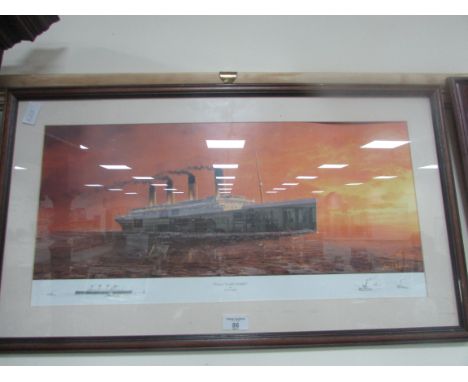 framed Titanic print 'Titanics Last Sunset'