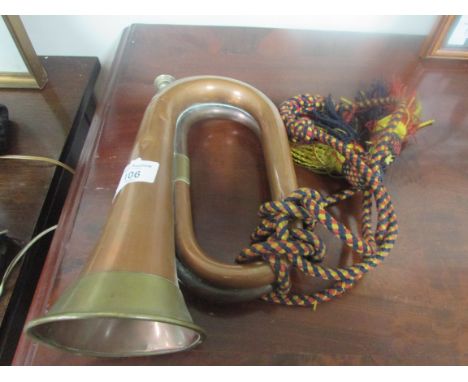 Copper and brass bugle by Henry Potter & Co . (Victorian)