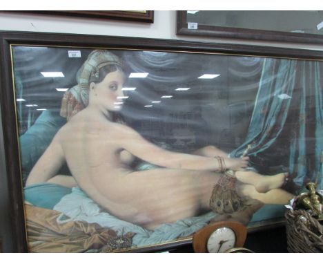 Large framed lady print