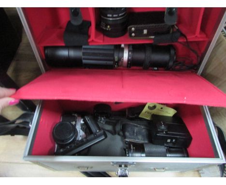 Camera case and lenses