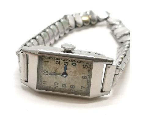 Omega vintage ladies manual wind wristwatch (running) in a staybright case - bracelet slight a/f - WE CANNOT GUARANTEE THE TI