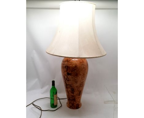 Large Italian ceramic lamp with shade - total height 98cm &amp; has marks to shade 