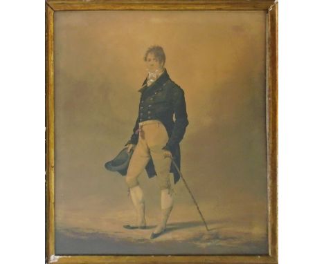 ROBERT DIGHTON (British, 1752-1814), 'Young man with walking stick', watercolour, signed and dated 1805 lower right, 48.5cm x