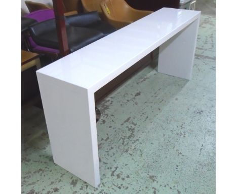 CONSOLE TABLE, by Picalarga, in white lacquered finish, 180cm L x 40cm W x 76cm H.