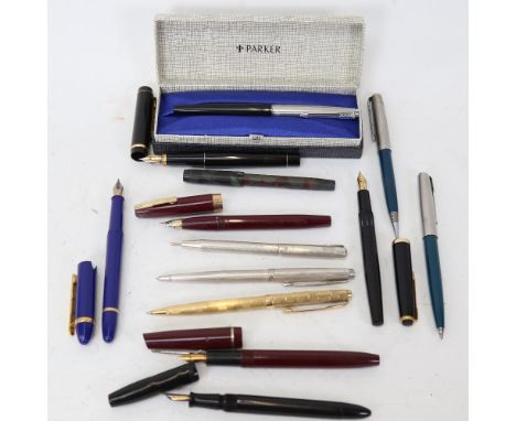Various Vintage pens and propelling pencils, including silver Yard-O-Led, Parker, Sheaffer etc (boxful) 